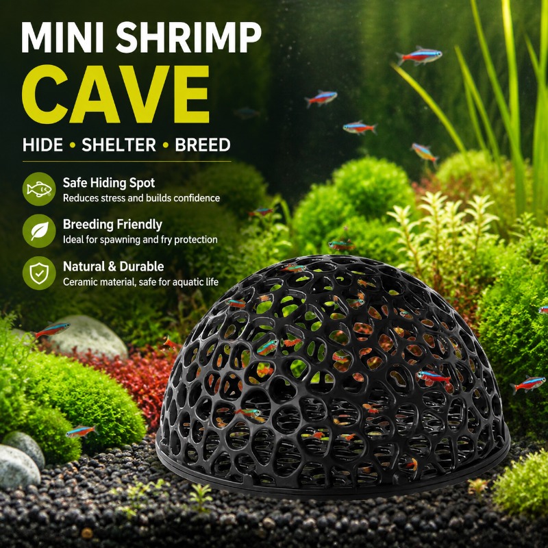 Mini Porous Ceramic Shrimp Cav - Hide Cave Ceramic recensione e prezzo