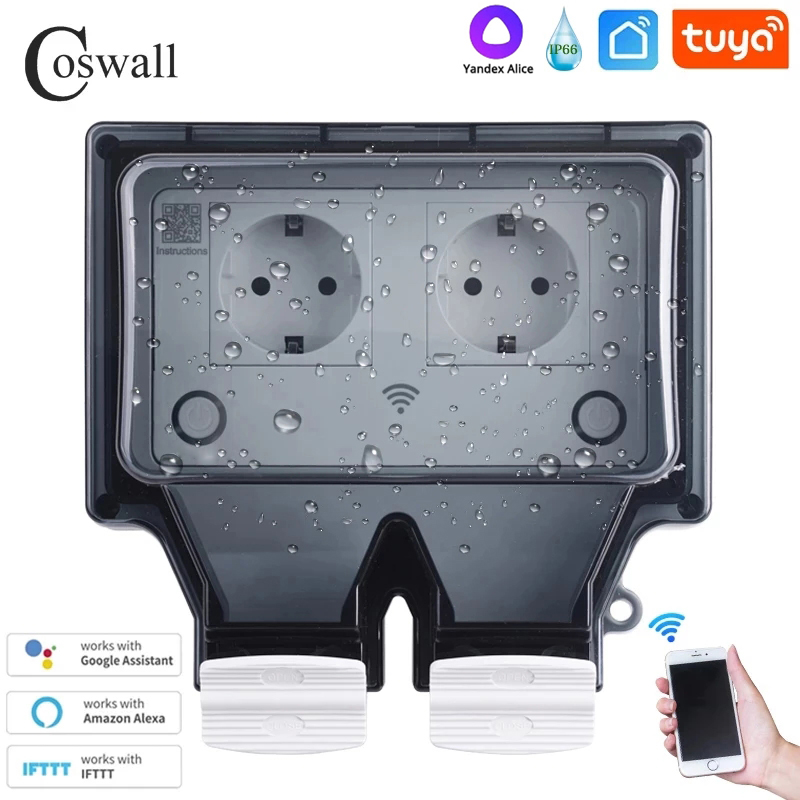 Coswall Tuya Wifi Yandex Alice - Timer Dual Outlet recensione e prezzo