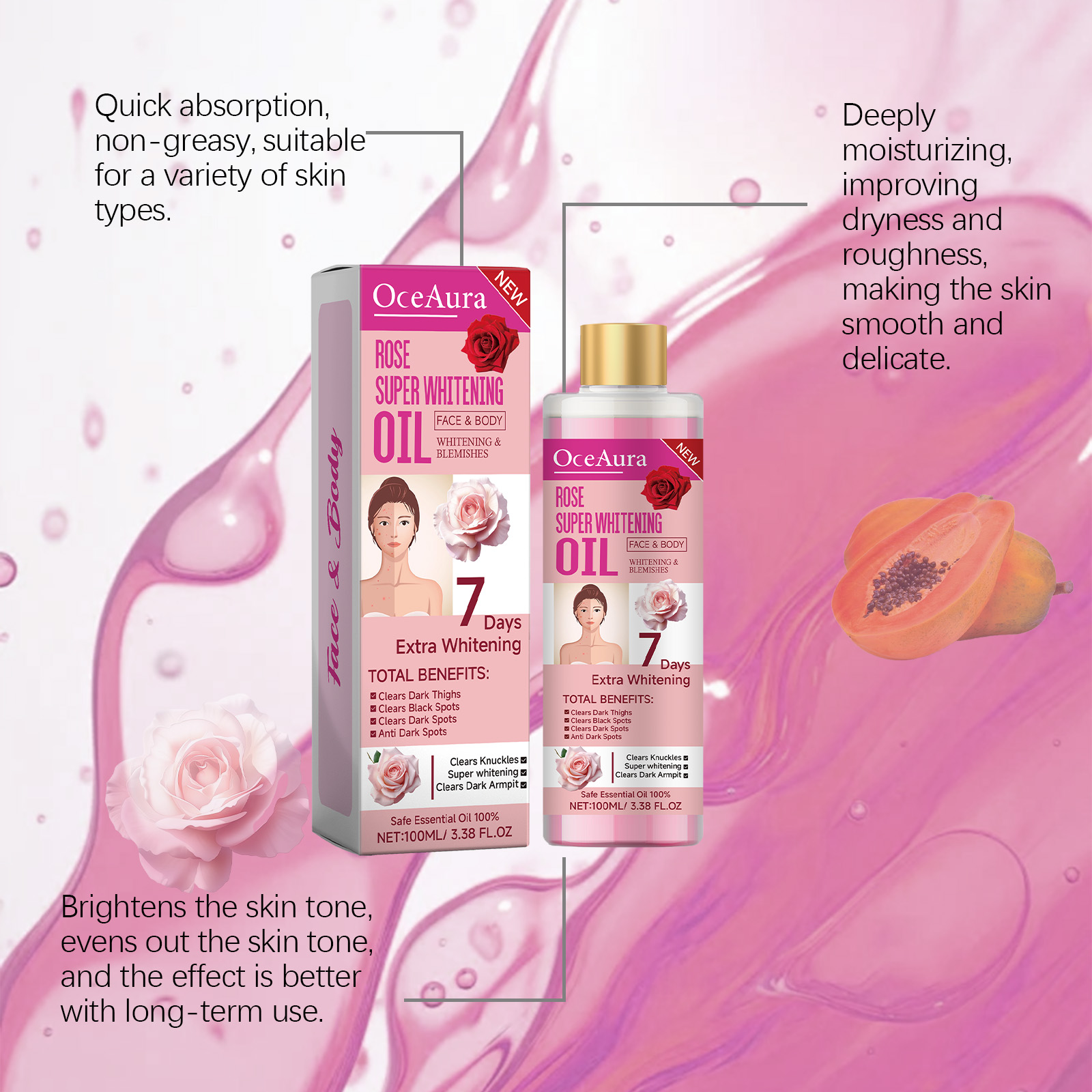 Body Whitening Oil 100ml Natur - Substrate Coconut Fiber recensione e prezzo