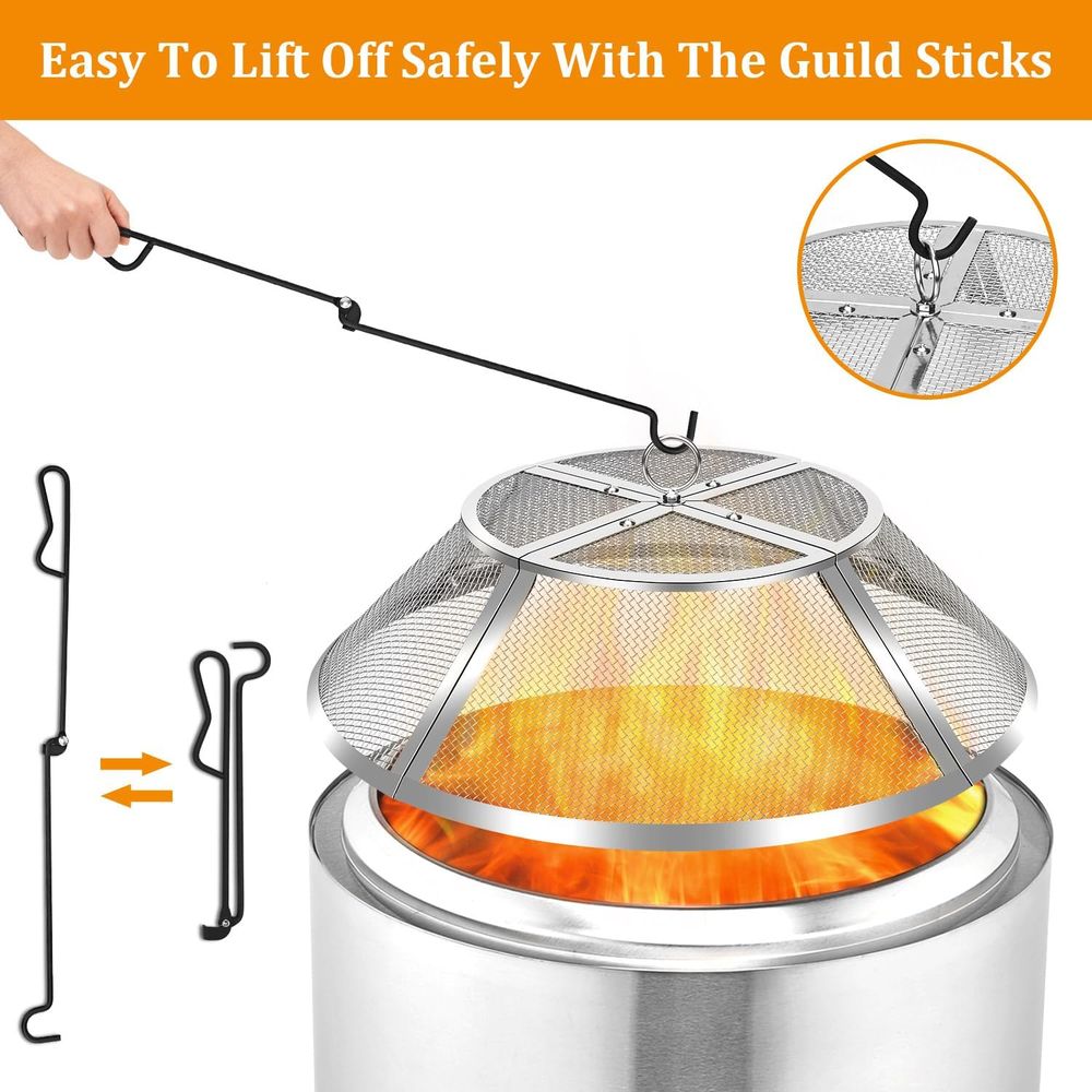 19.5 Stainless Steel Fire Pit  - Screen Top Mesh recensione e prezzo